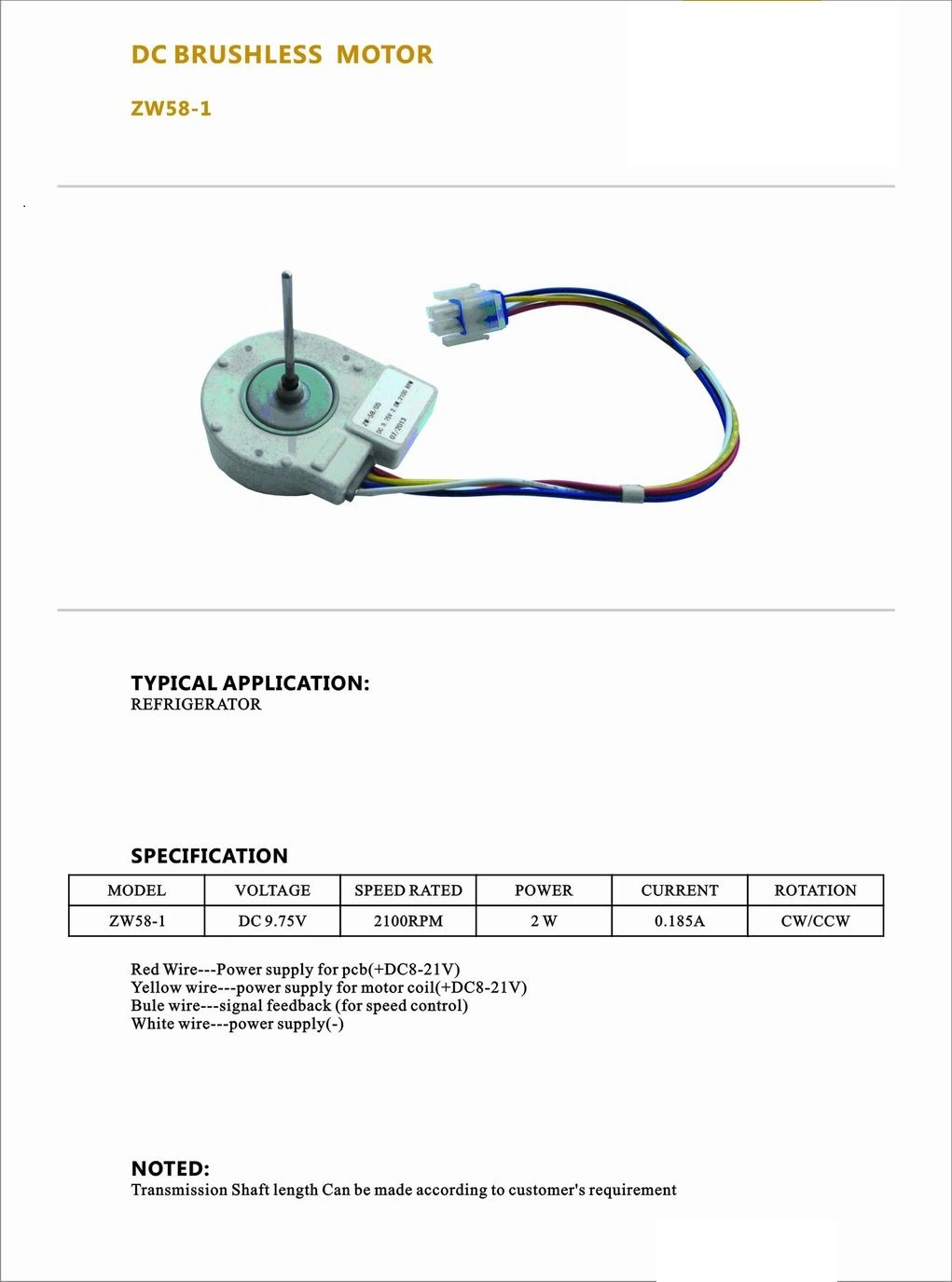 High Speed Refrigerator Electric Micro Motor for Fan/Hair Clipper/Low Noise Air Cleaner/Purifier