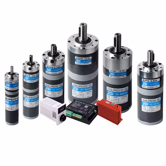 ZD Round Flange Brushless DC Electric Precision Planetary Gear Motor With Speed Controller
